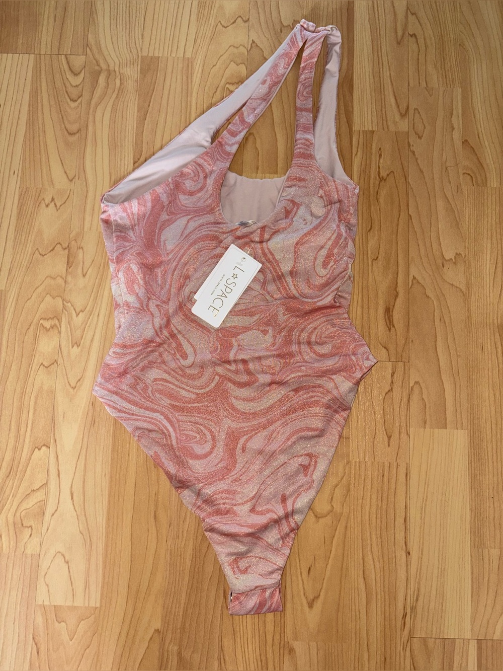 NWT - L*Space Shine On Shimmer Phoebe One-Piece Classic All Swirled Up - Size 6 - Picture 4 of 4